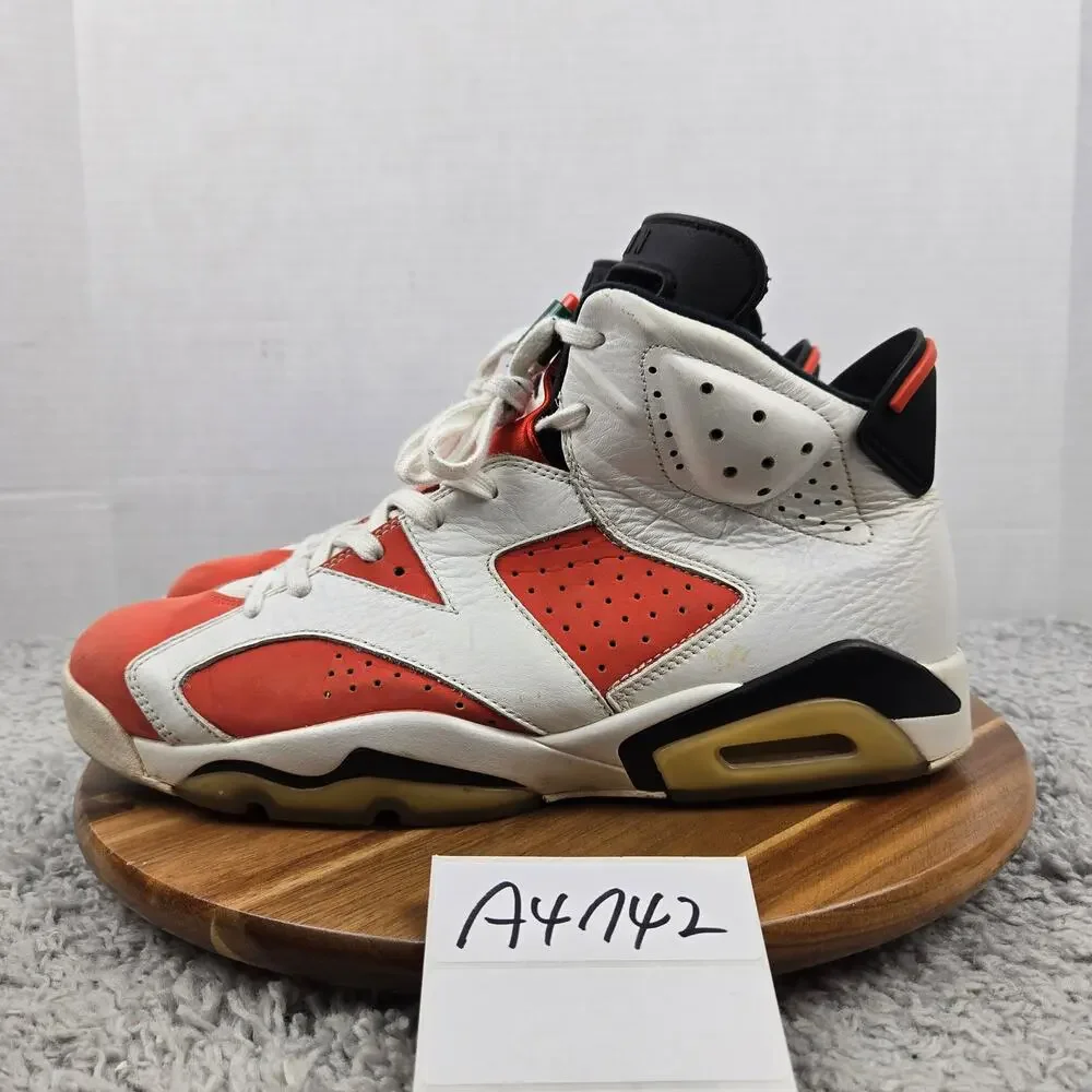 Jordan 6 Retro Men 11 Gatorade Like Mike White Daily Athletic Sneaker 384664-145